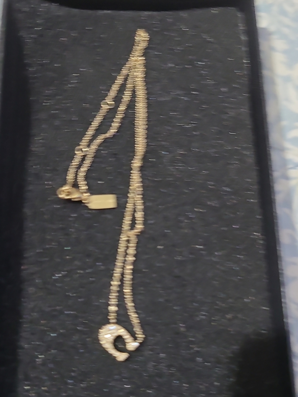 Coach Gold-Tone Horseshoe Pendant Necklace